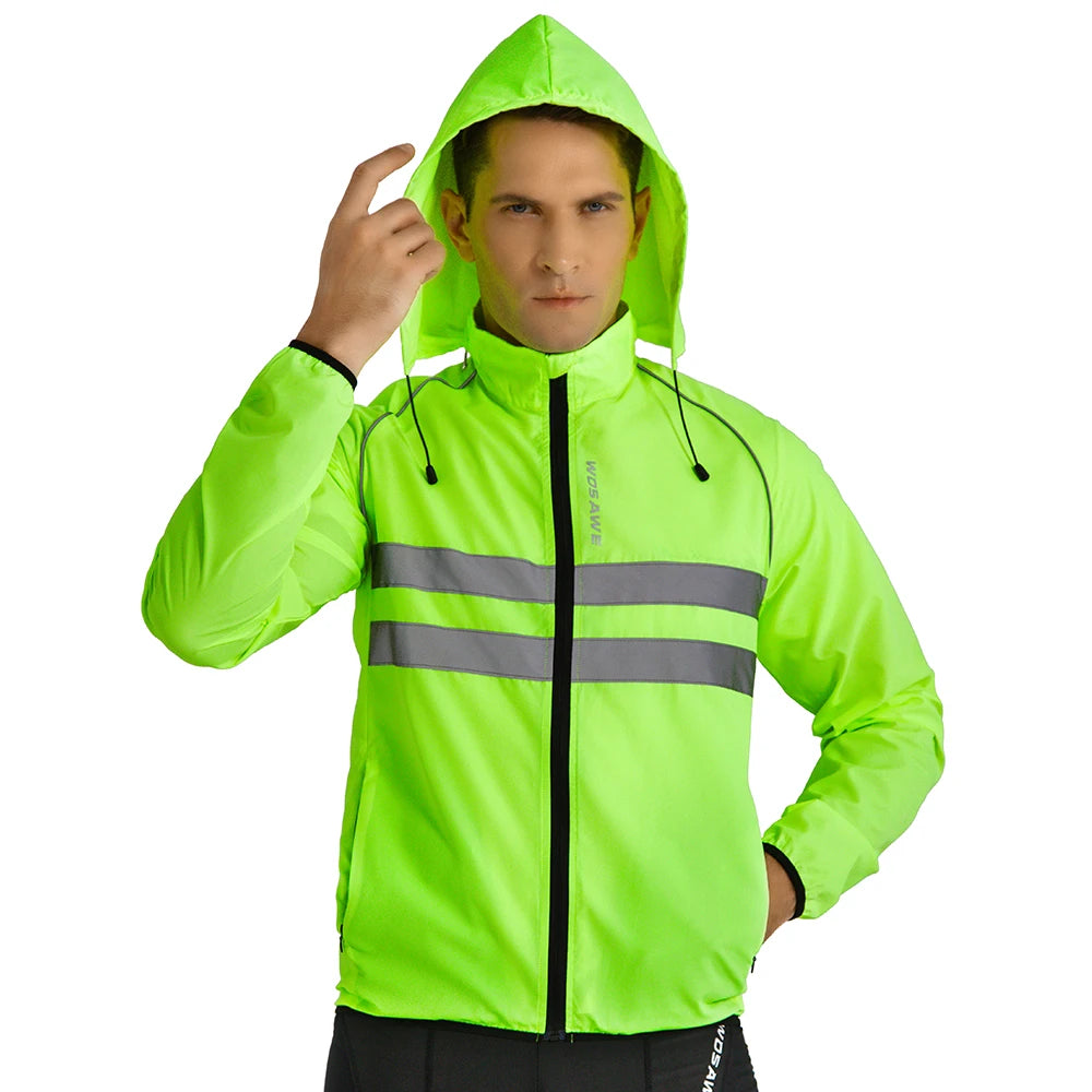 WOSAWE Men’s Packable Reflective Windproof Cycling Jacket
